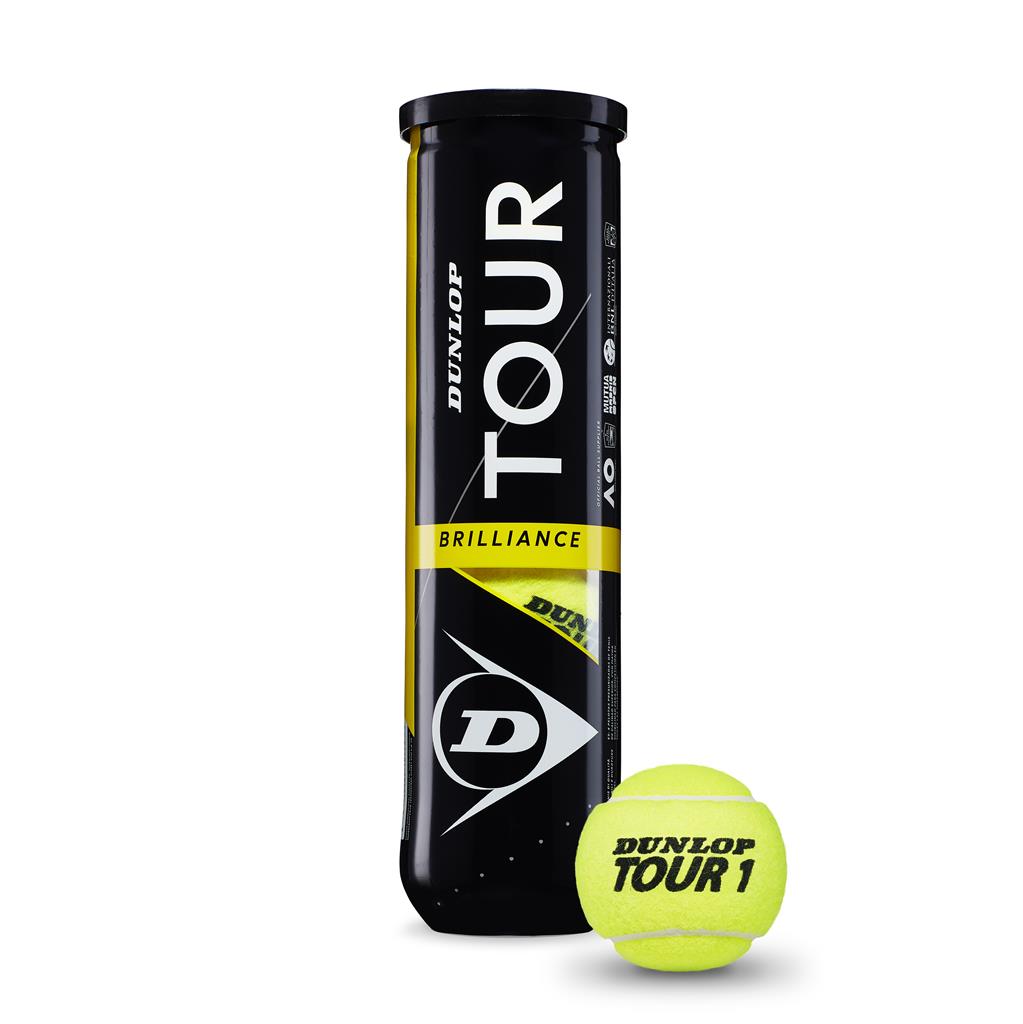 Dunlop Tour Brilliance 4 Ball Tube