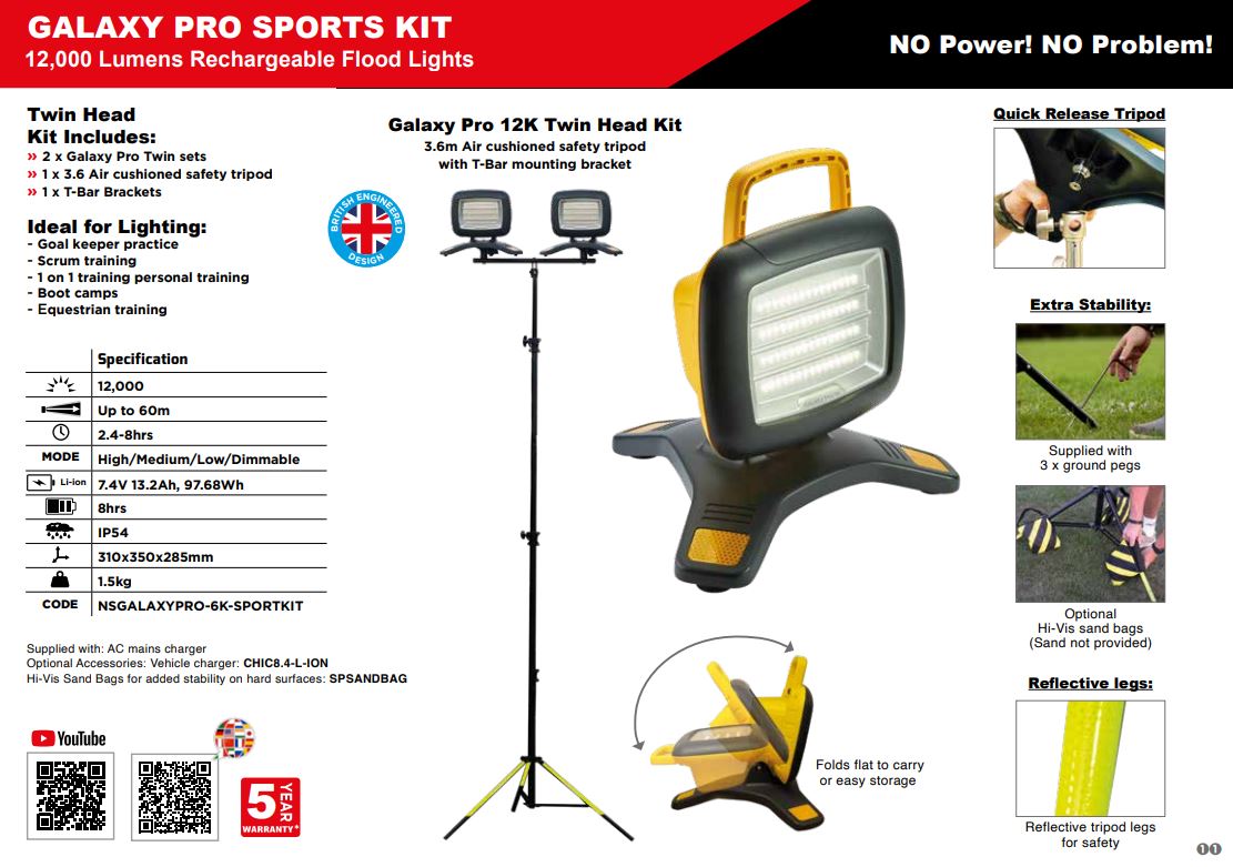 Galaxy Pro Twin Portable Floodlights