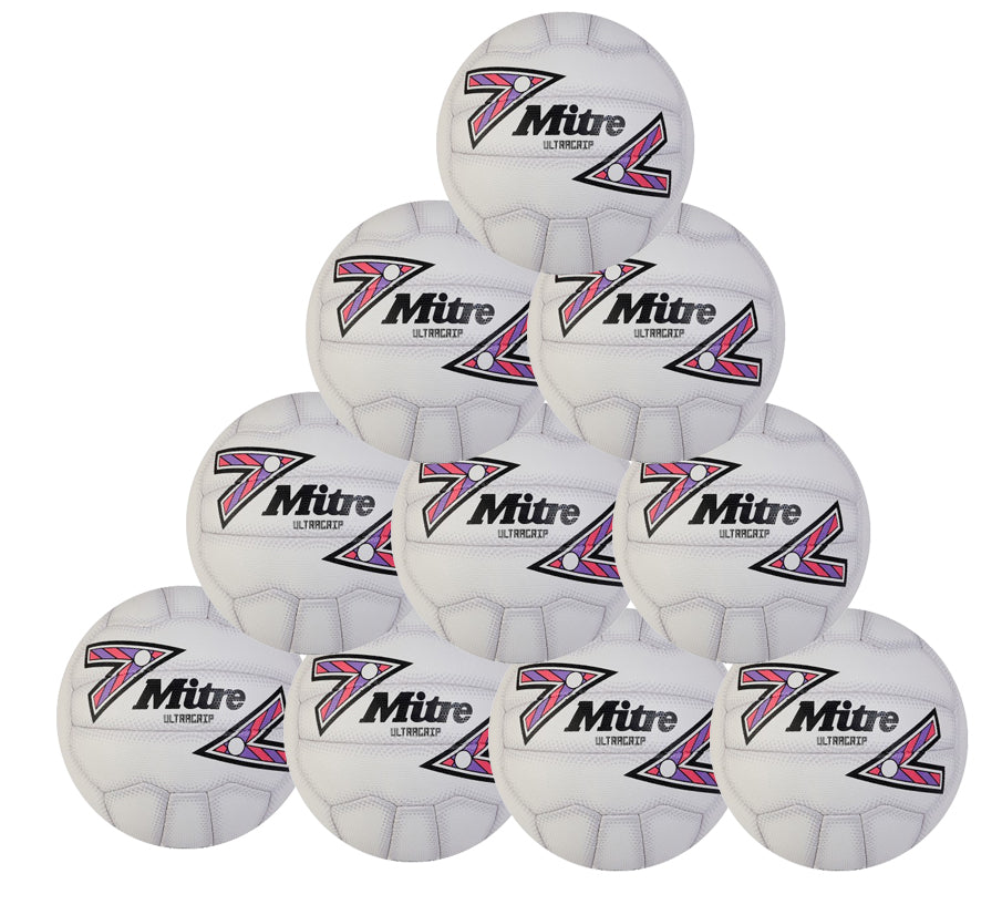 Mitre Ultragrip Netball (Ten Pack)