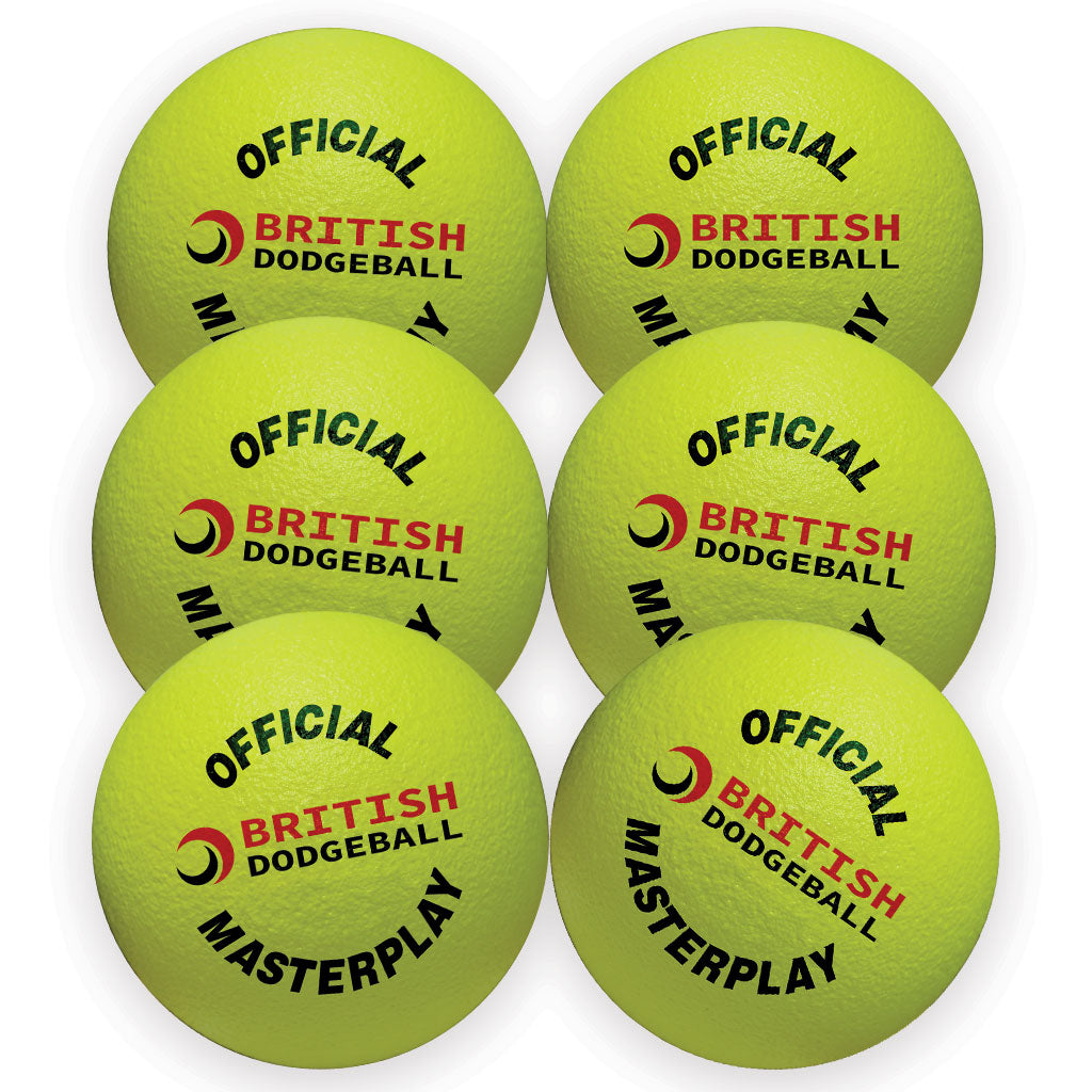 Official British Dodgeball Foam Dodgeball - Set of 6