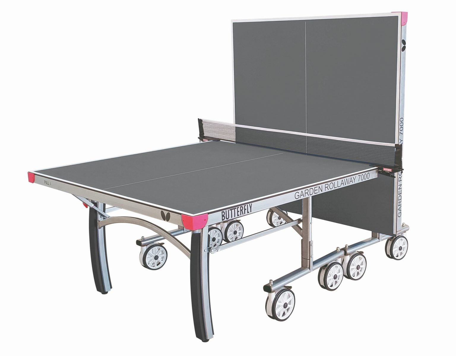 Butterfly Garden Rollaway 7000 Outdoor Table Tennis Table (Grey)