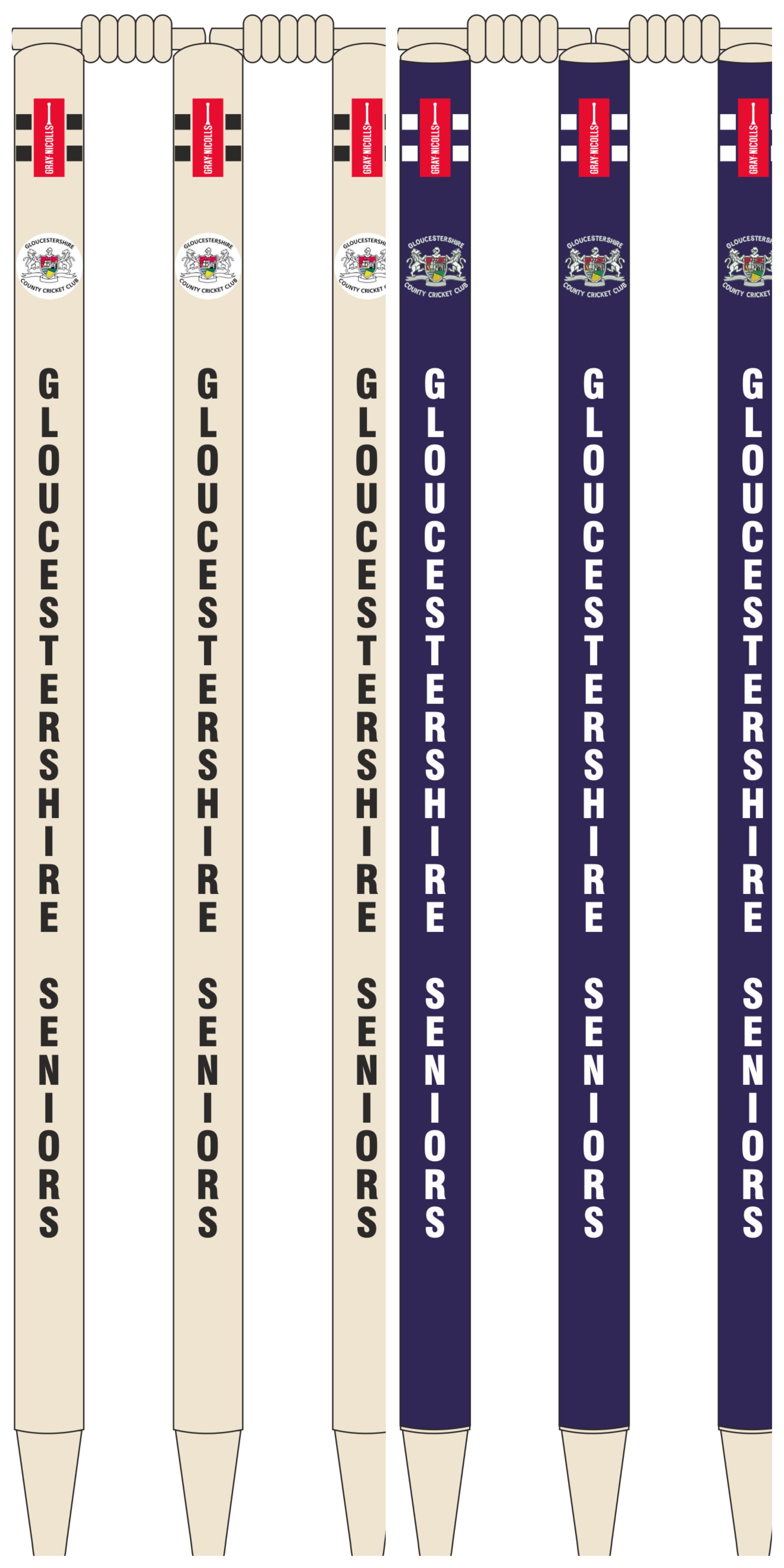 Custom Printed International Cricket Stumps