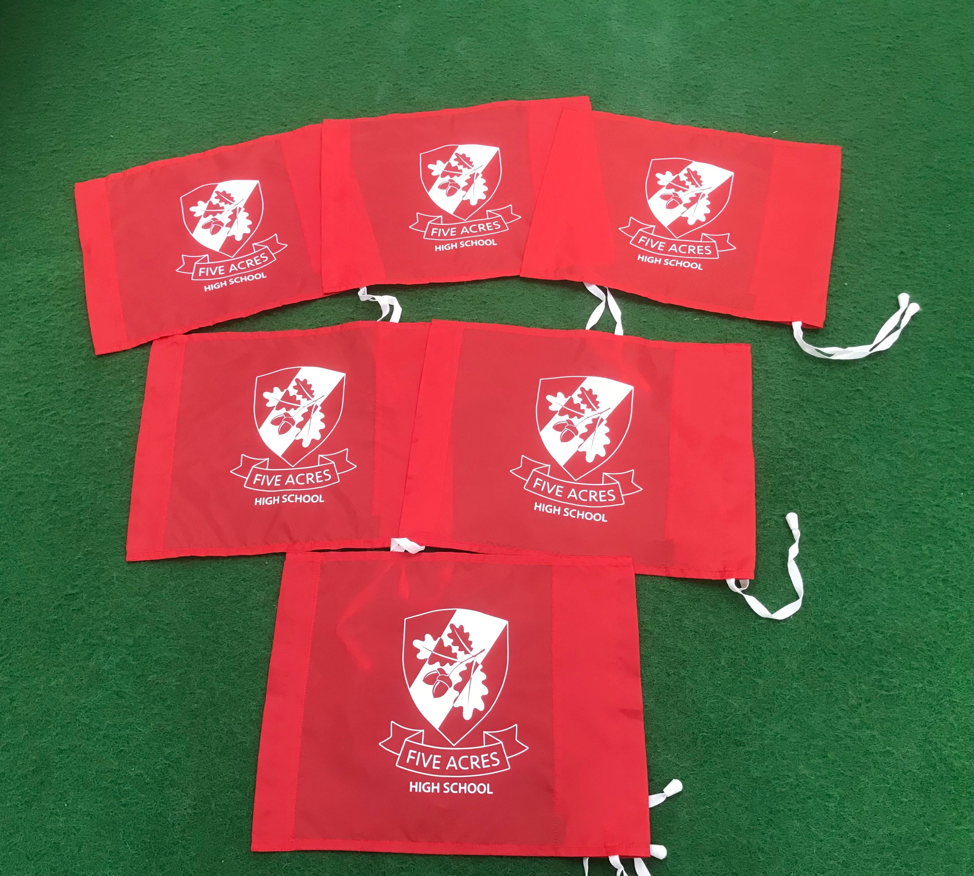 Custom Printed Corner / Post Flags (Single Colour Flag & Logo)