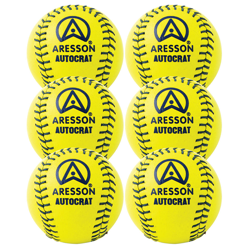 Aresson Autocrat Rounders Ball 6 Pack (Yellow)