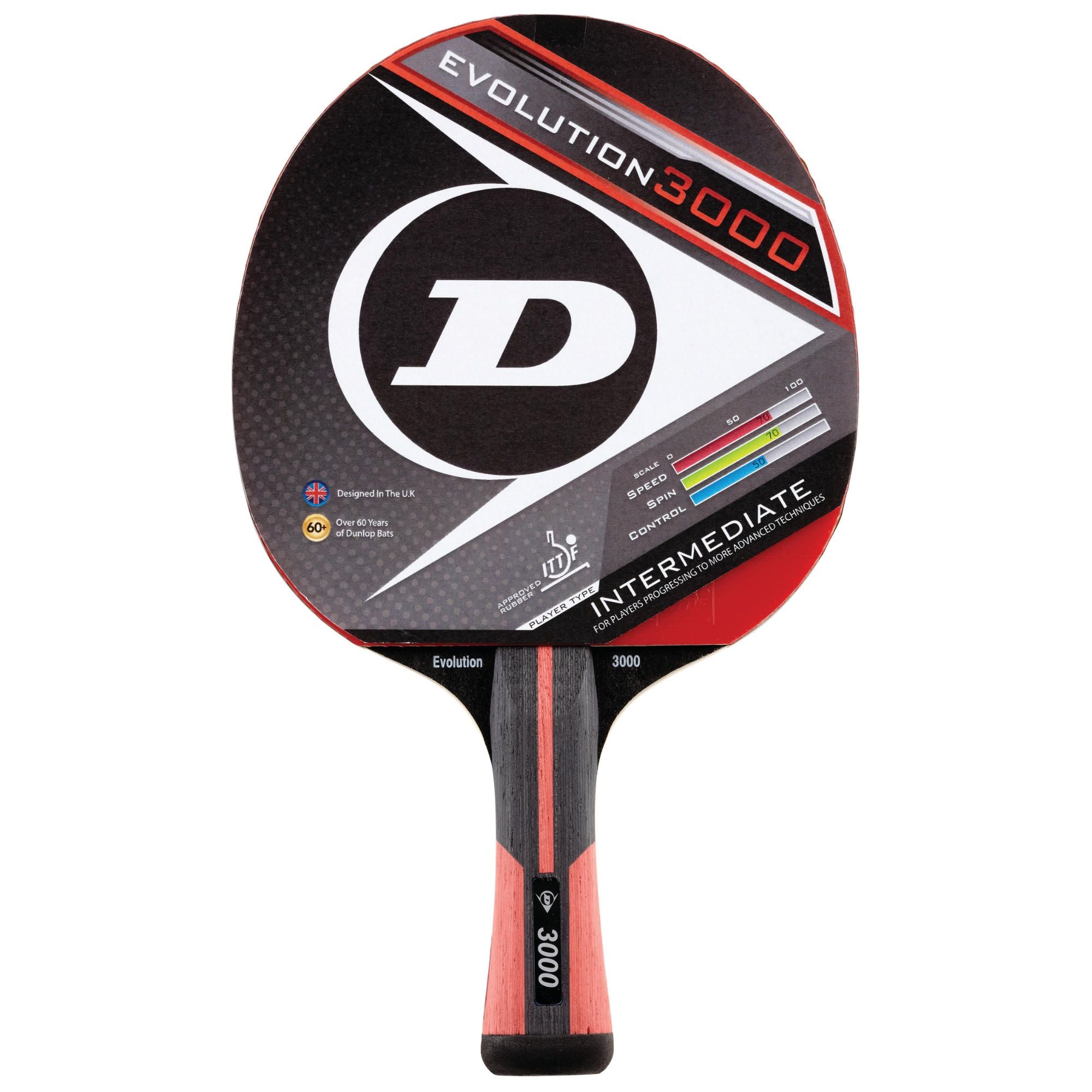 Dunlop Evolution 3000 Table Tennis Bat